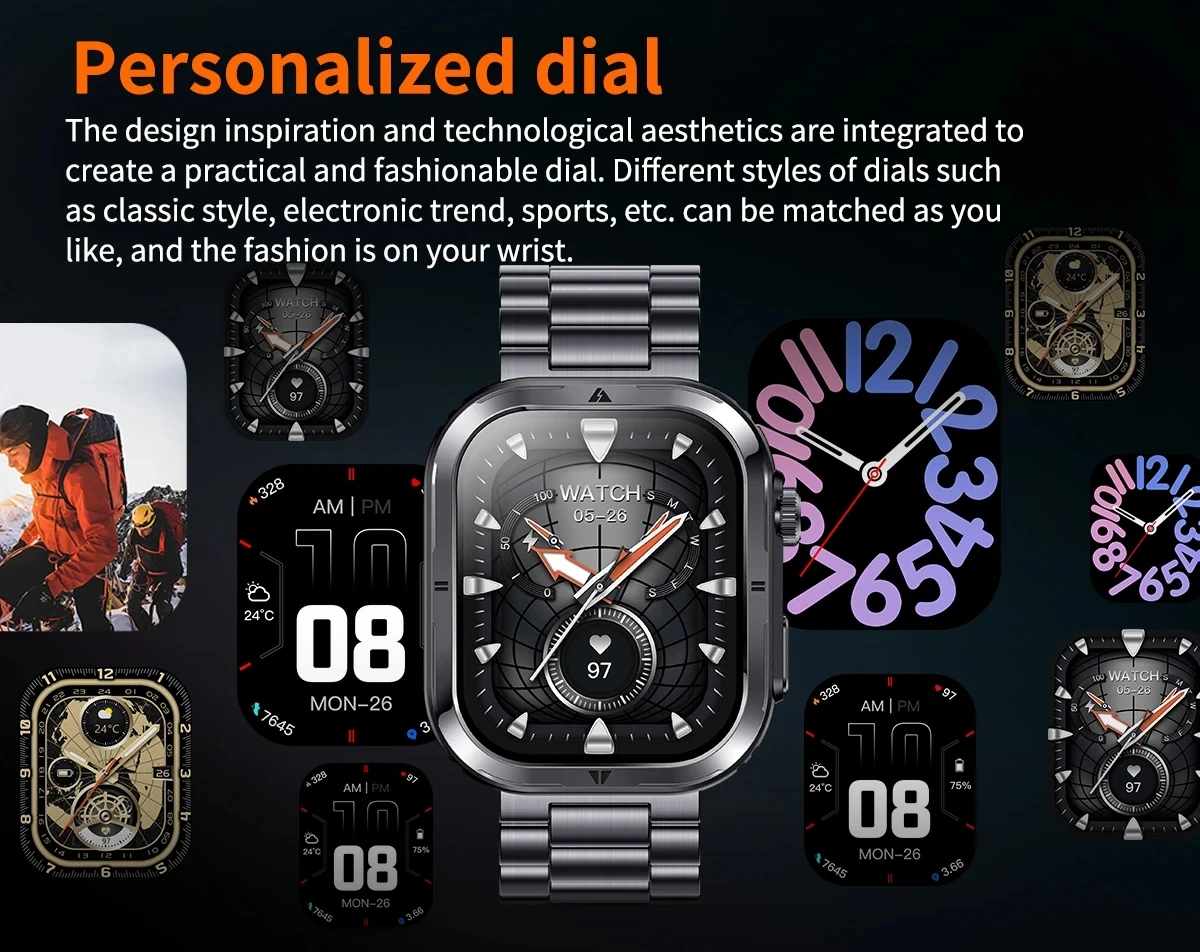 Умные часы для ZTE Nubia Red Magic 9S Pro 8S мужские уличные спортивные Смарт-часы 2 01 дюйма с