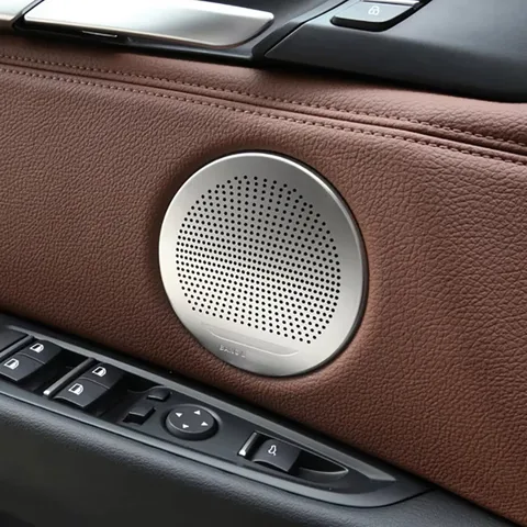 Для BMW X5 X6 E70 E71 декоративная крышка для автомобильной двери аудио динамика защитная наклейка из нержавеющей стали аксессуары для интерьера