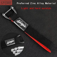 for kawasaki ninja 250 300 400 650 2010 2019 accessories custom logo motorcycle keyring zinc alloy suede leather keychain