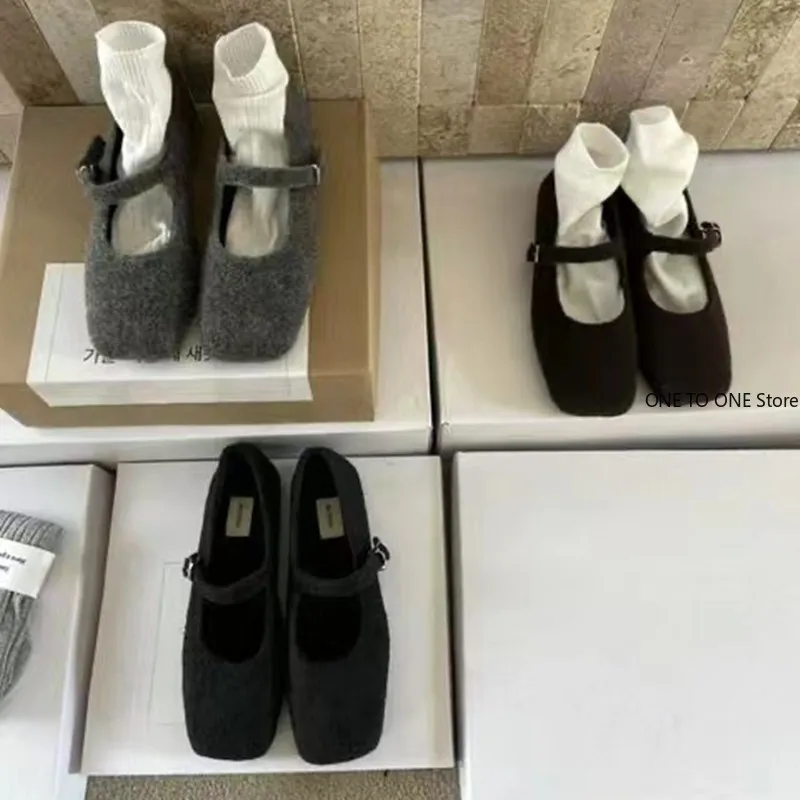 Балетки женские с квадратным носком