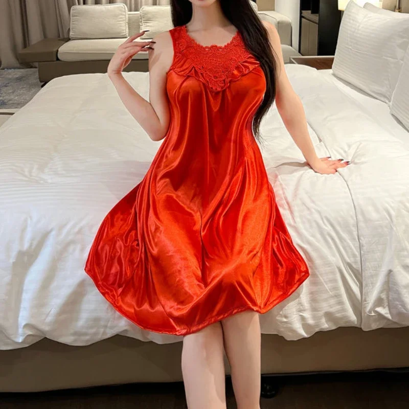 Женское свободное повседневное фиолетовое кружевное длинное платье жилет на