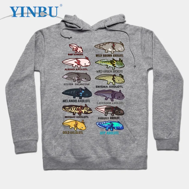 

Виды пуловера Axolotls-Axolotl, толстовка с капюшоном, новинка 2023 года, модная одежда
