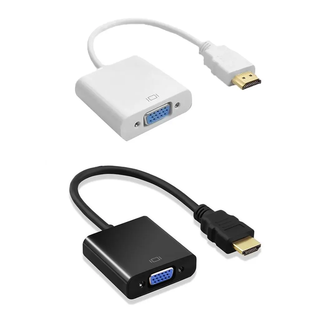 Новый адаптер HDMI-совместимый с VGA 1080P папа-мама преобразователь цифро-аналоговый