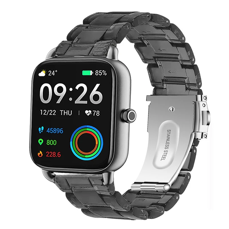 

Ремешок полимерный прозрачный для Haylou RS4 Plus/RS4 LS12/LS05S/LS02/GST, браслет для смарт-часов Mibro X1/Color/Lite, 20 мм 22 мм