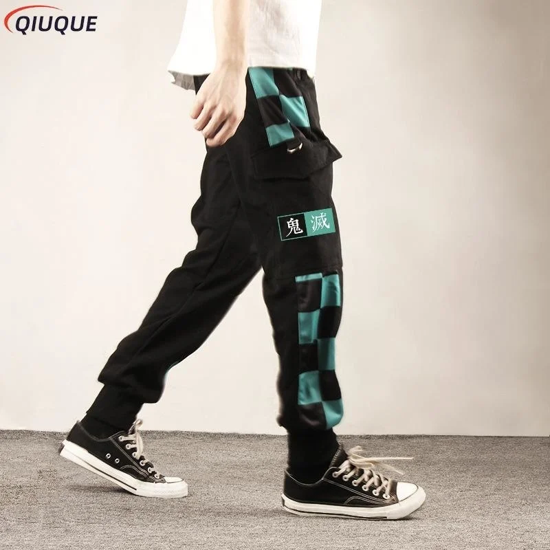 

Anime Demon Slayer Casual Cargo Pants Kamado Tanjirou Agatsuma Zenitsu Tomioka Giyuu Sweatpants Fashion Unisex Overalls