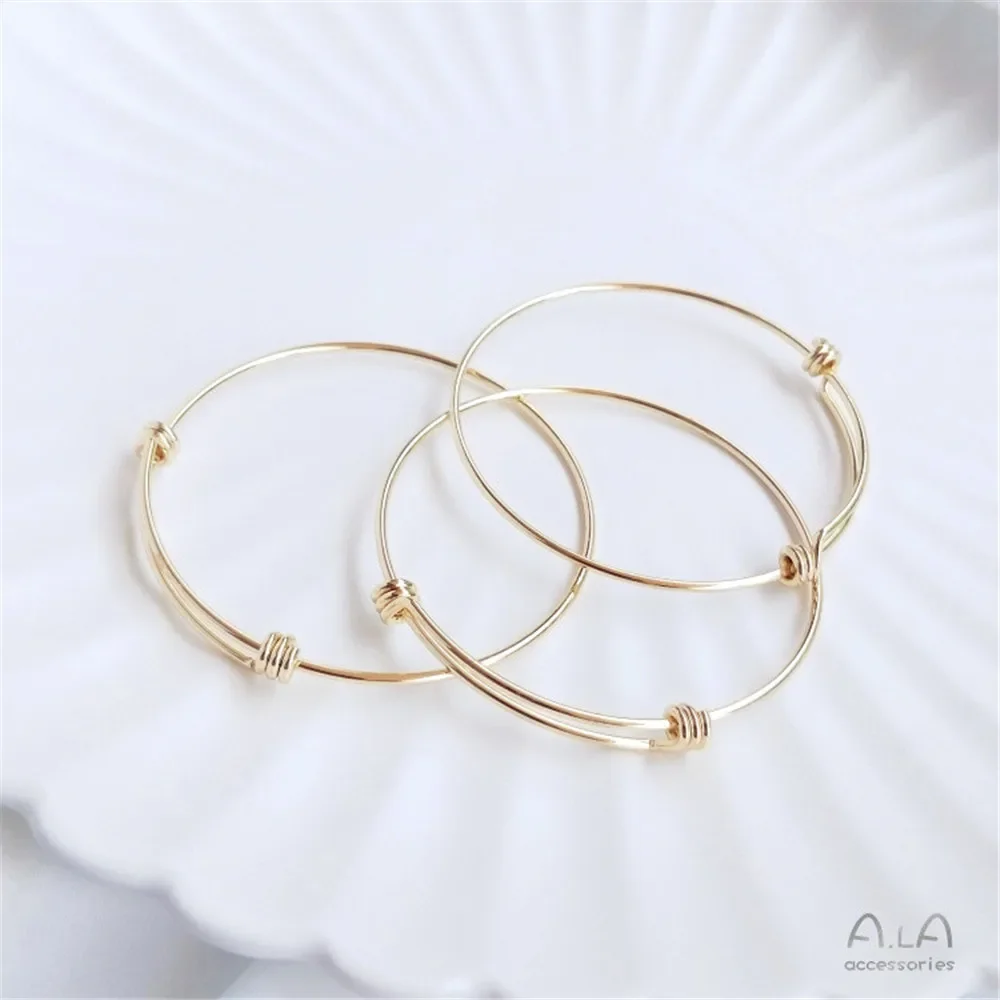 14-каратный позолоченный браслет сделай сам регулируемое кольцо на руку