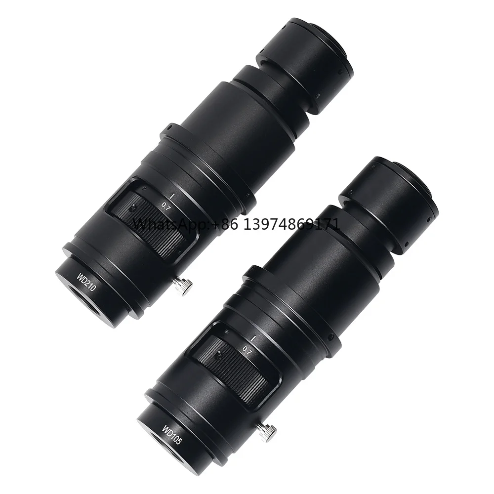 Фото Объектив с зумом C-Mount 0.7X-5X, парфокальный объектив 180X 120X, линза для монокулярного микроскопа №3