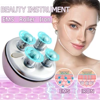 ems 4d face massager micro current masssge for face anti wrinkle roller vibration back neck facial lifting massager skin tighten