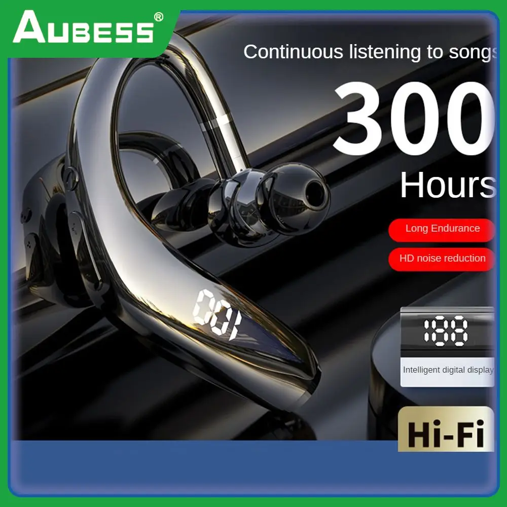 

5.3 Waterproof Bass Earphones Music Business Headset Half In-ear Gaming Sports Sweat Resistance Earbuds