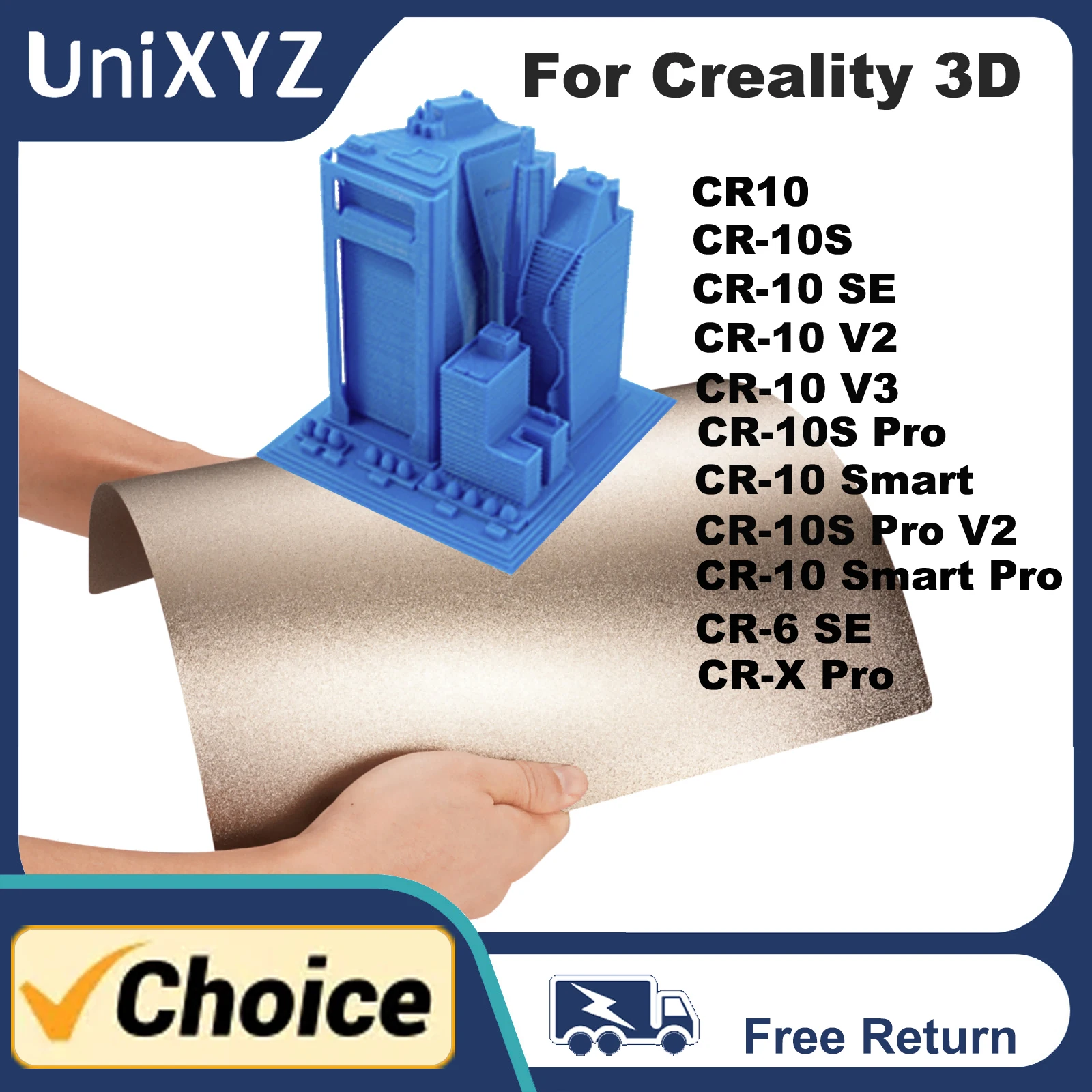 Фото Магнитный лист PEI для 3D-принтера, пружинная стальная пластина для Creality CR10 SE V2 V3 CR10S CR-10 Smart Pro CR6 SE CR X Pro, сборная пластина №1