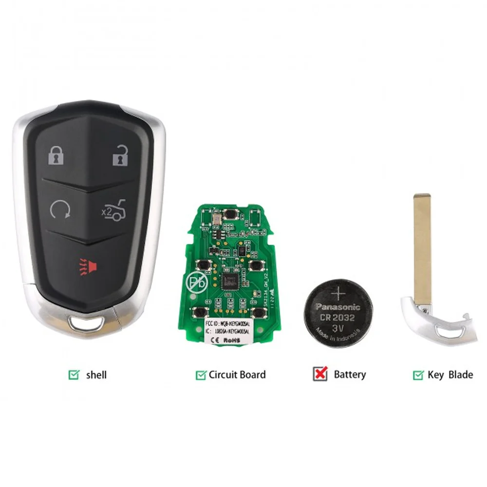 Универсальный смарт-ключ Atuel IKEY GM005AL 5 кнопок пульт ДУ Autel для GM Cadillac шт./партия