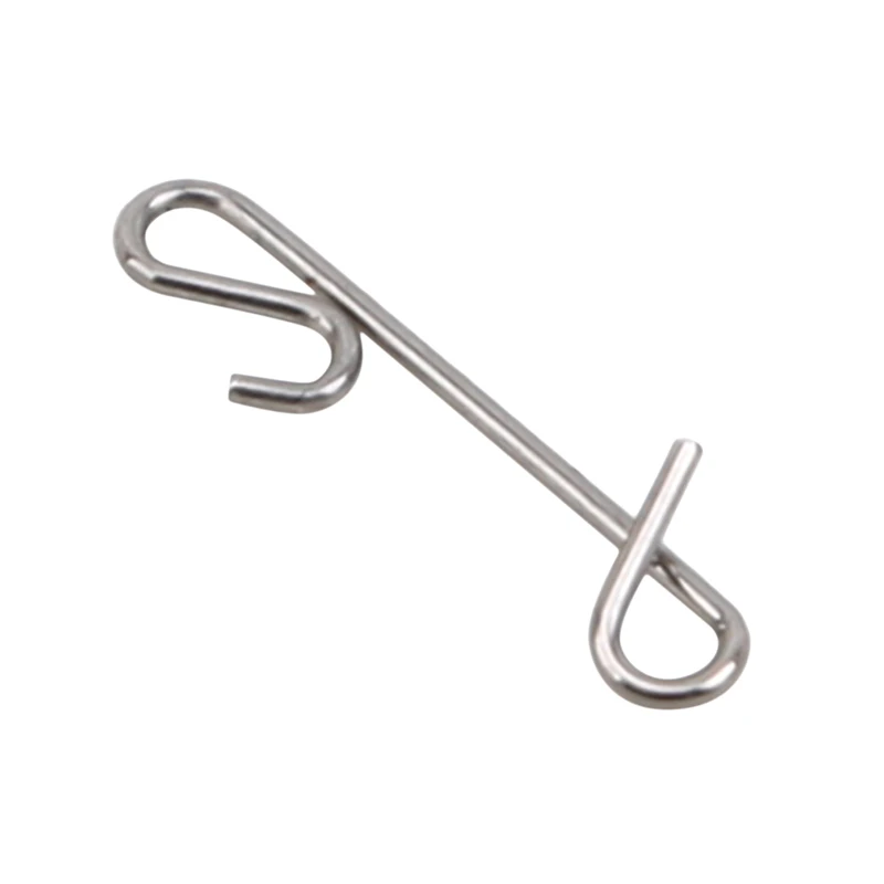 

50pcs Fishing Line Wire Braid Knotless Connector Fishing Lure Hook Barrel Solid Ring Swivel Fly Carp Accessory Fish Tackle Tool