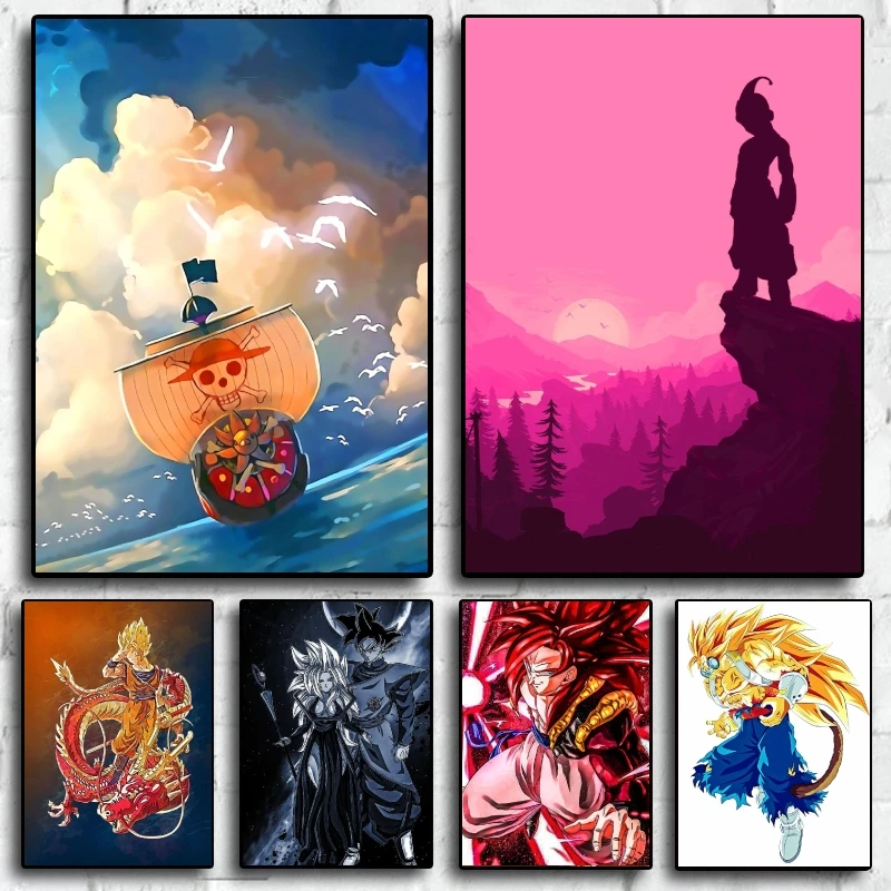 

Белая крафт-бумага Классический Аниме Драконий жемчуг Сон Гоку торанкусу винтажная картина подходит для украшения стен искусство
