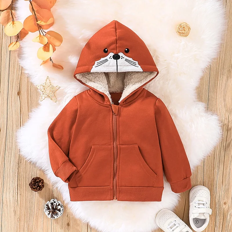 

Jacket For Newborn Baby Kids Unisex Clothes 3 Months-3 Years Old Fashion Long Sleeve Warm Hoodie Coat Childrens Winter Outwear