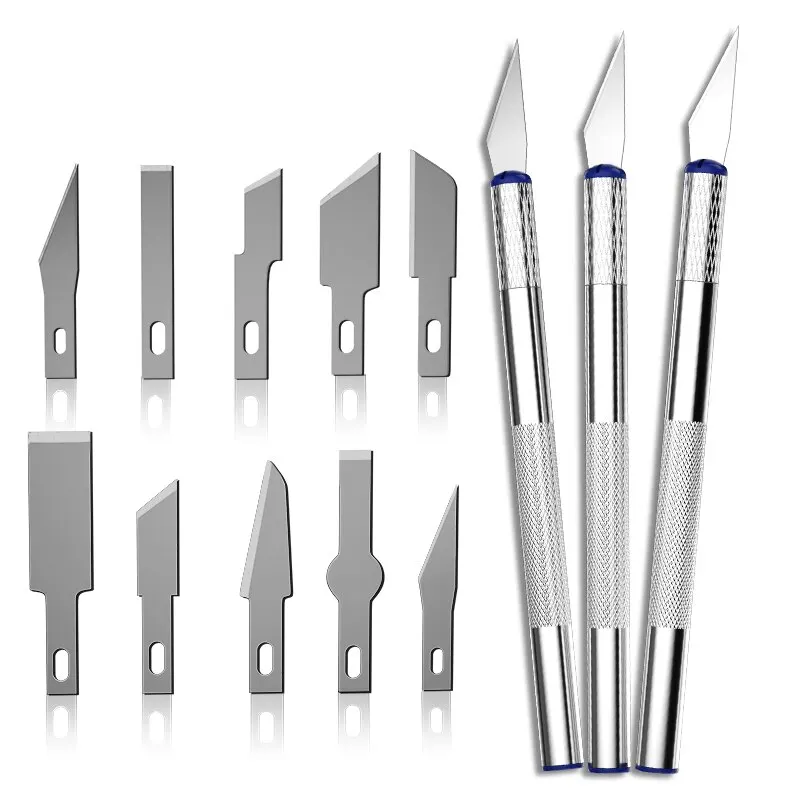 Канцелярский набор, нож скальпель со сменными лезвиями, 13 шт | AliExpress