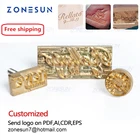 Пресс для вырубки кожи для тиснения ZONESUN, металлический штамп с логотипом под заказ