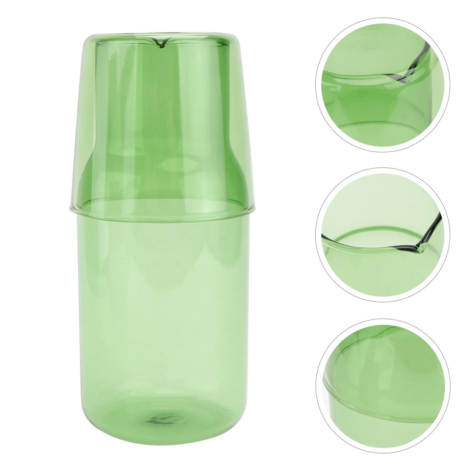 

Water Glass Pitcher Bedside Cup Bottle Set Nightmouthwash Nightstand Beverage Dispenser Kettle Decanter Drinkingjug Pitchers