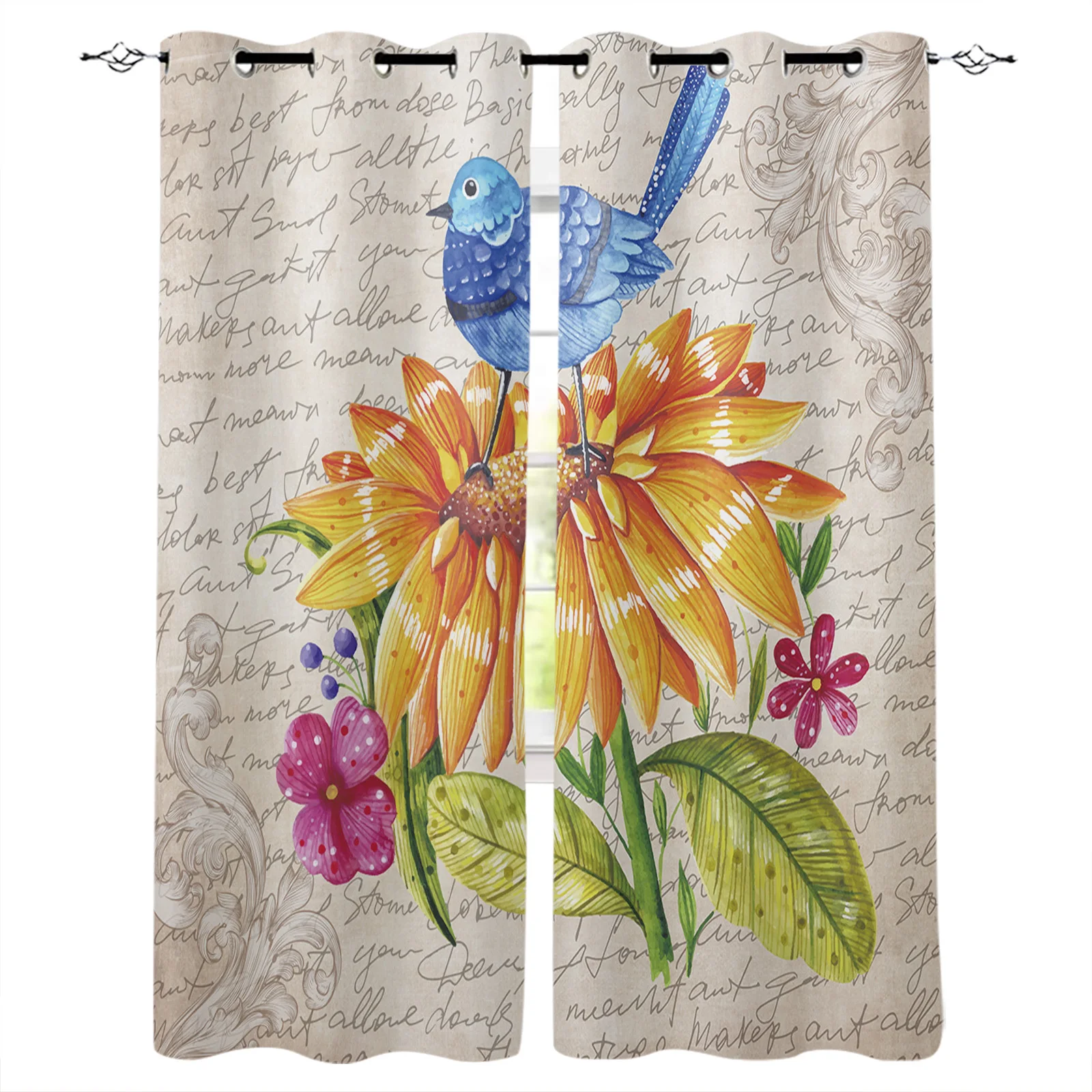 Весенний цветочный узор Ретро фон желтые цветы занавески s для гостиной спальни