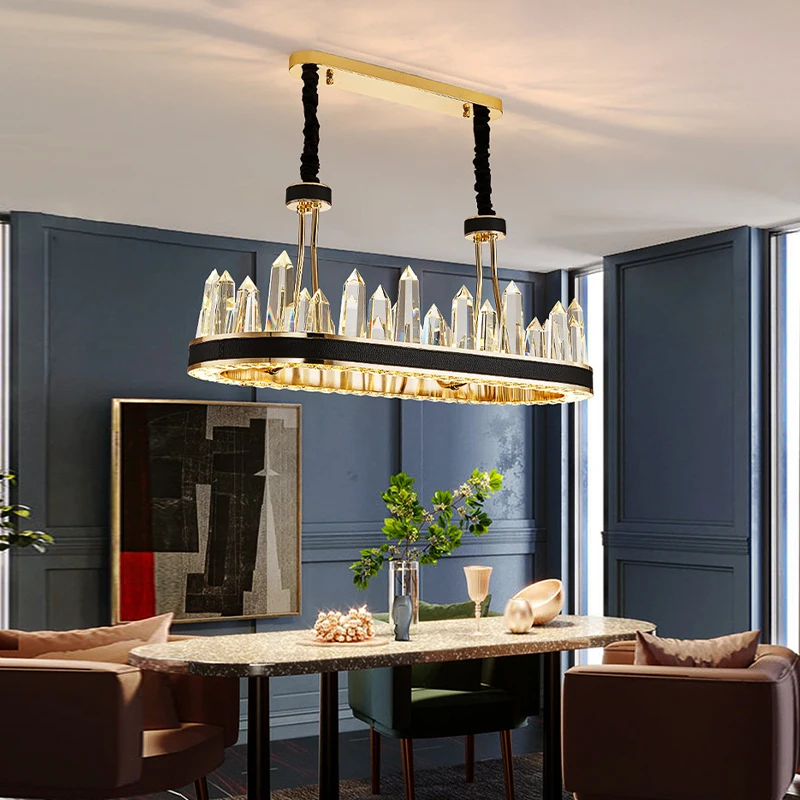 Приглушаемые светильники со стразами овальные потолочные люстры роскошные