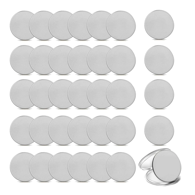 

Пустые монеты для гравировки, 30 шт., пустые монеты с резьбовой окантовкой 40 мм с защитной коробкой, серебристые