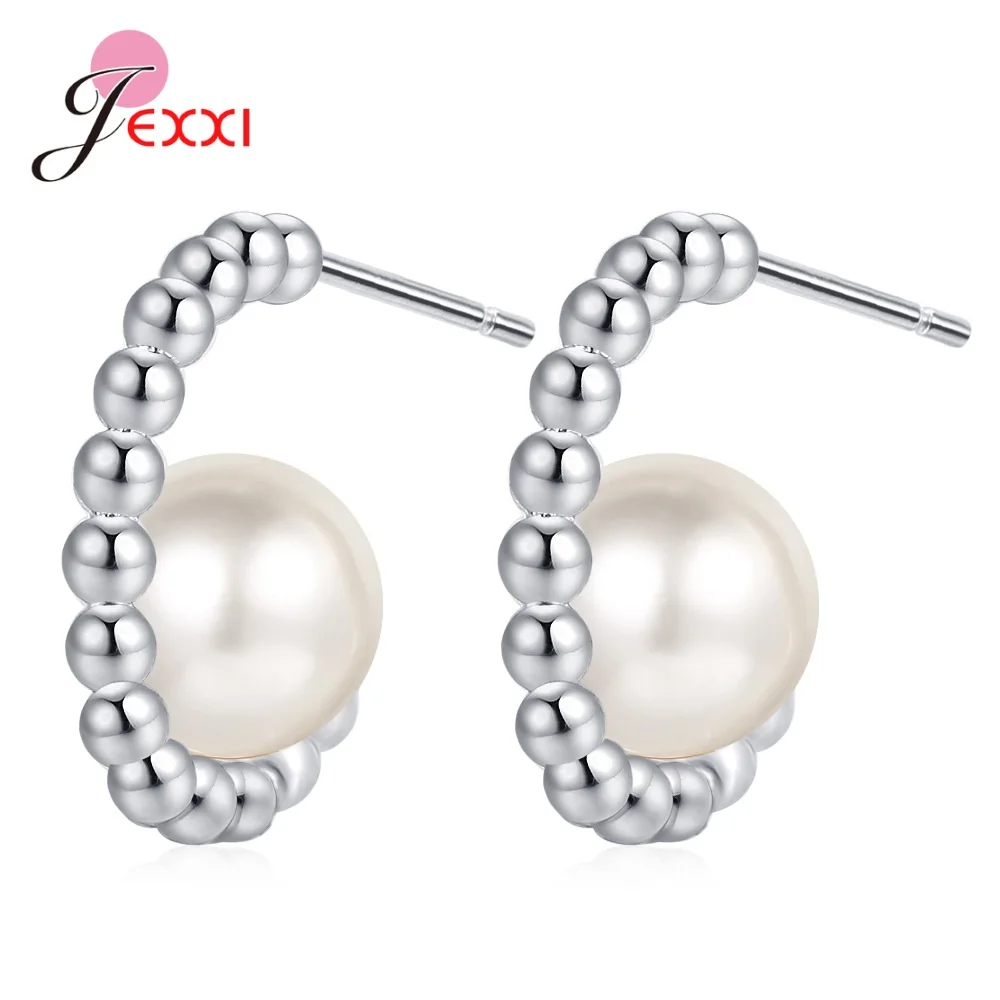 Корейские ювелирные изделия из стерлингового серебра S925, Лидер продаж, новые модные серьги-гвоздики с жемчугом для женщин из органической кожи, аксессуары для вечерние свиданий