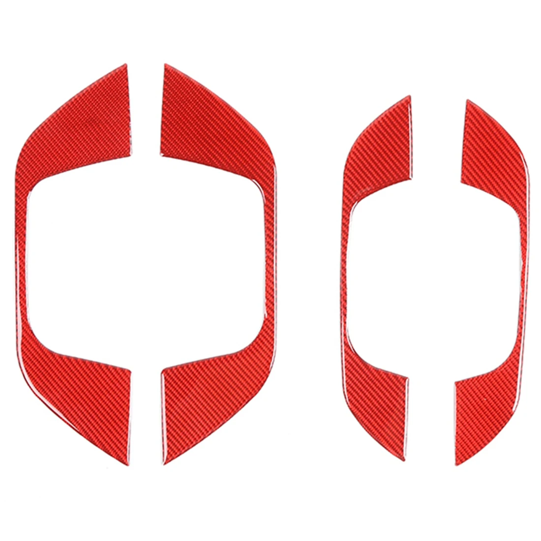 

Верхняя панель ручки автомобиля защитное украшение F ram e крышка отделка для Dodge RAM 1500 2018-2022 аксессуары, красное углеродное волокно