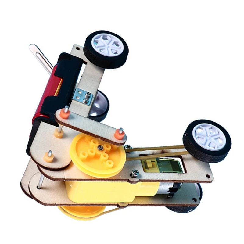 

1 Set Toy 4WD Car Educational Powered Car Engineering Car For Gifts Toys 6-12 Year Old Girls