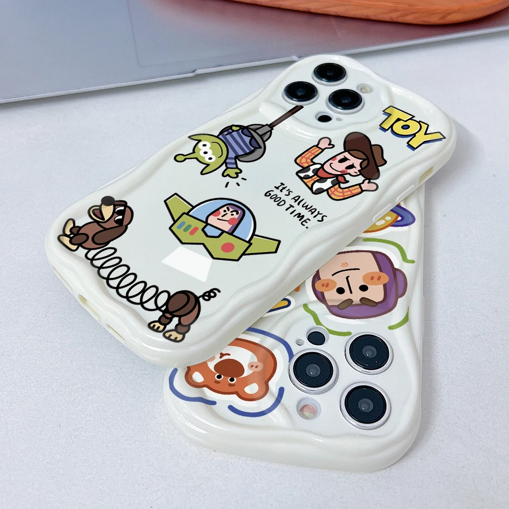 Toy Story Woody Buzz Phone Case for Xiaomi Mi 14 12 11 Lite Poco C61 X6 X5 X4 X3 NFC M6 M3 F6 F4 Pro 4G 5G 3D Creamy Wave Cover