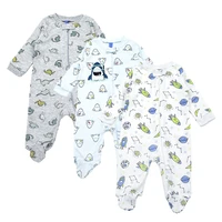 3 pieceslot 0 12m newborn clothes baby girl footies spring autumn clothing long sleeve infant boys jumpsuit one piece