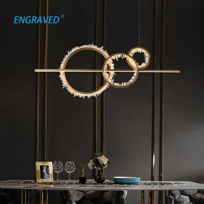 Гравированная современная Женская роскошная люстра для ресторана простая