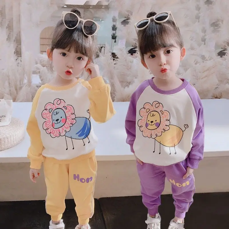 

Корейская детская одежда, осенняя верхняя одежда, детская одежда, спортивная одежда для девочек, костюм для девочек, весенний комплект для младенцев, верх и низ