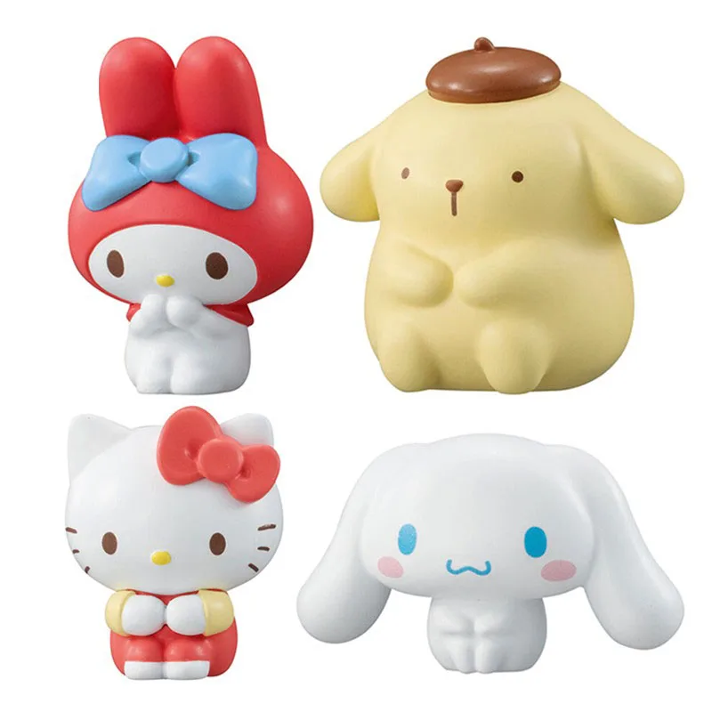 

Hello Kitty Sanrio Figures Cinnamoroll My Melody Action Figures Pom Pom Purin Waiting Gashapon Sanrio Gifts Kawaii Model Toys