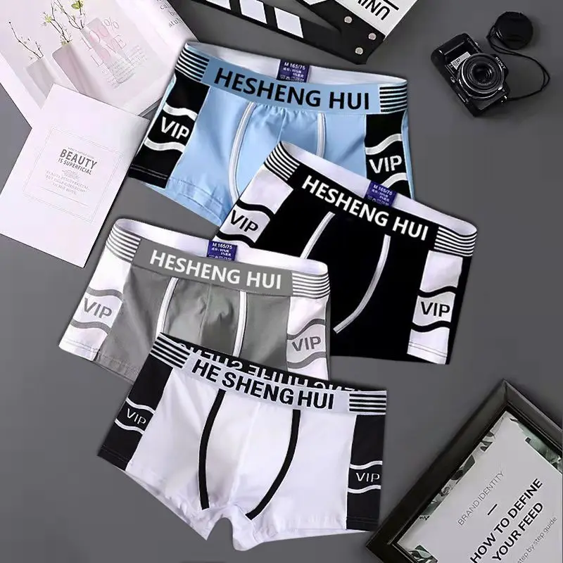 Men's Boxer Underwear Trend Teenager Sports Breathable Antibacterial Student Boxer Shorts Head Boy Shorts Underpants