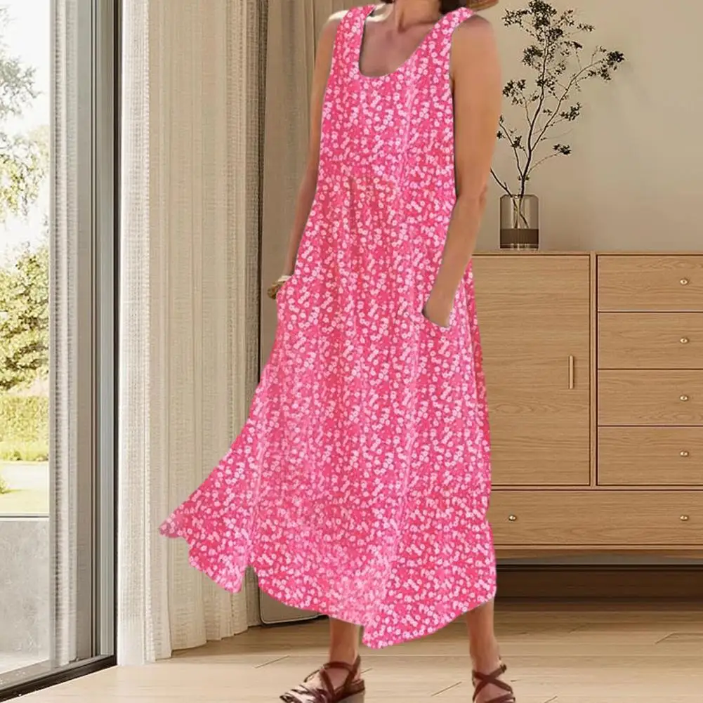 

Женское летнее эластичное платье с цветочным принтом