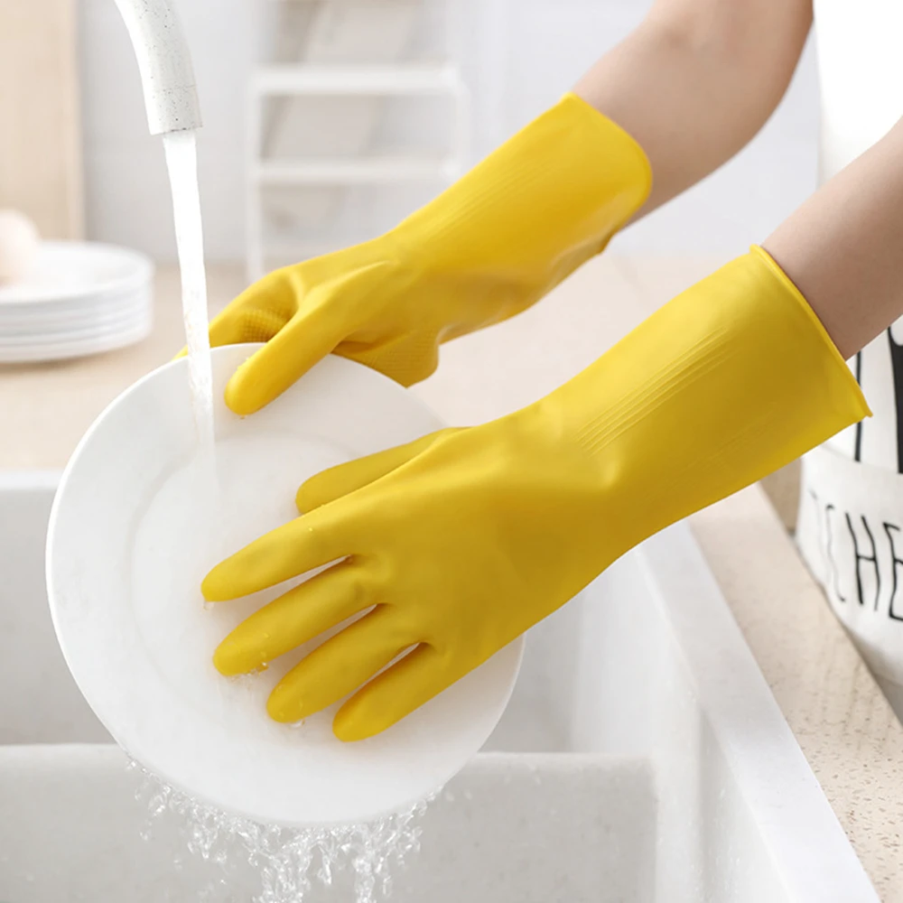 

Reusable Household Gloves, Rubber Dishwashing gloves, Extra Thickness, Long Sleeves, Kitchen Cleaning, Working, Painting, Garden