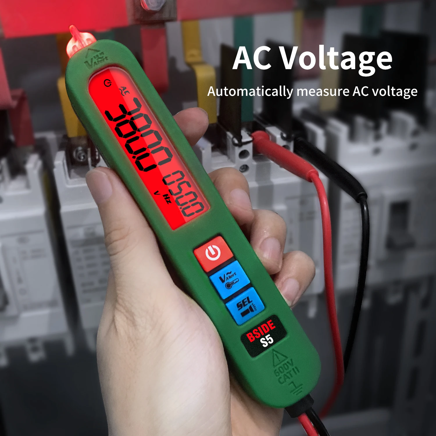

BSIDE USB Charge AC DC Smart Voltage Tester Auto Range Multimeter Digital T-RMS Resistance Diode Hz NCV Live Continuity Meter S5