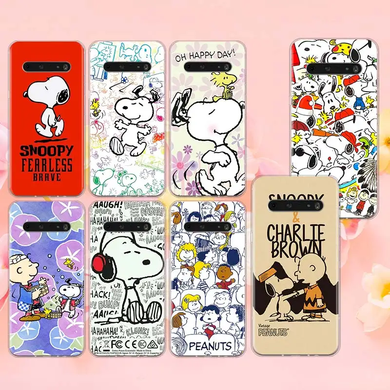 

Hot Snoopy Cartoon Art For LG K92 K22 K71 K61 K51S K41S K50S Q60 V60 V50S V50 V40 V30 G8 X G8S ThinQ Transparent Phone Case