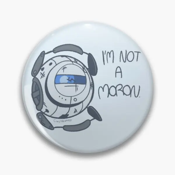 

Wheatley I Am Not A Moron, настраиваемая мягкая Металлическая Булавка для пуговиц, значок, шапка, булавка для лацкана, любимый, модный, креативный, милы...