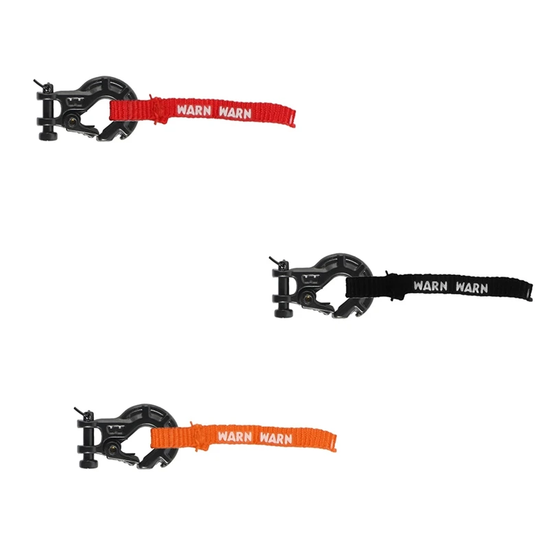

RC Car Winch Hook with Winch Pull Strap Tags Decoration for 1/10 RC Crawler Car Axial SCX10 Traxxas TRX4 RC4WD Parts