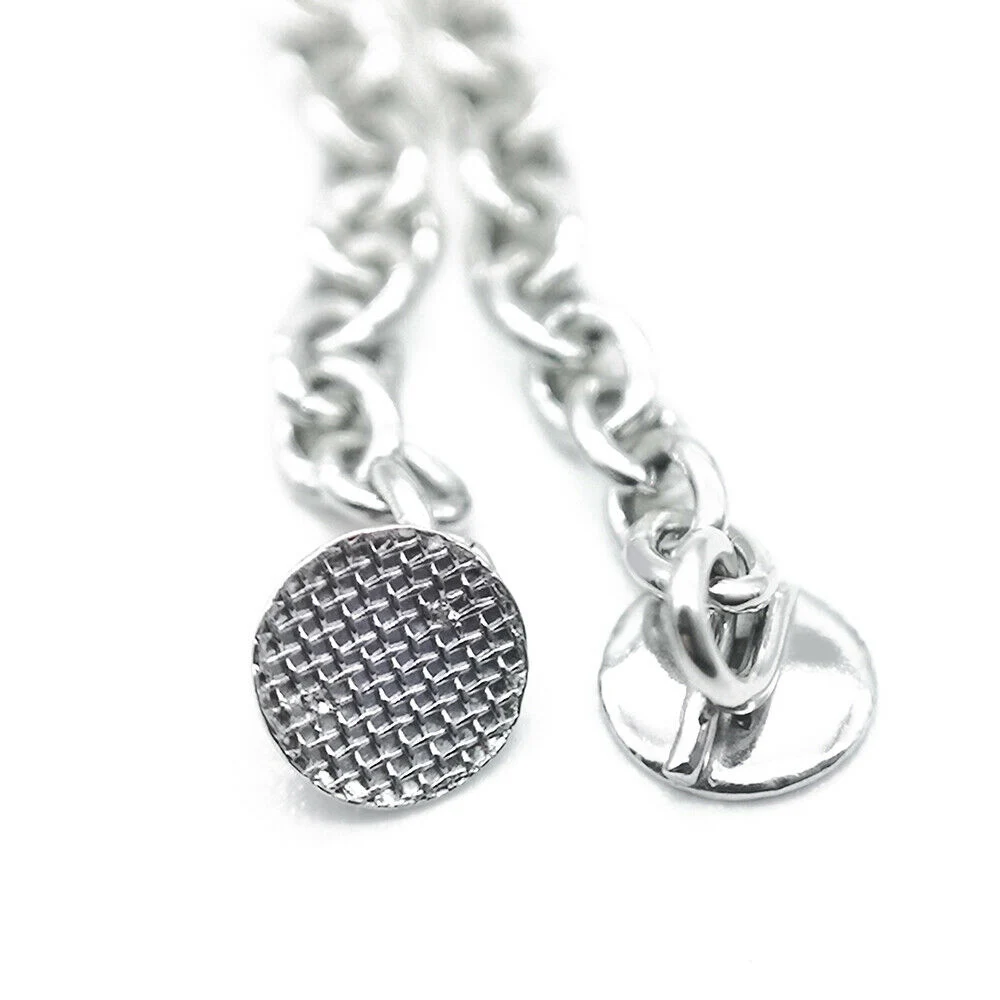 

2Pcs/bag Dental Orthodontic Traction Button Chain Round Base Silver Raction Chain for Lingual Chain Embedded Teeth