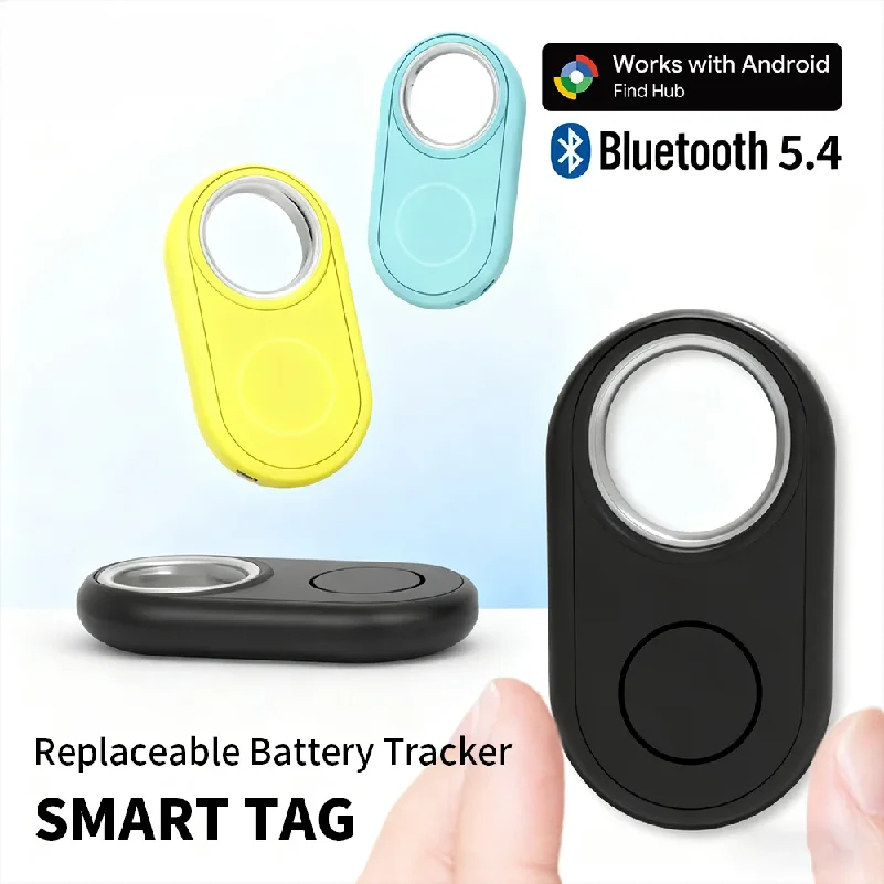 Фото Bluetooth-трекер Google Find My Smart Tag для поиска потерянных вещей, ключей, кошельков, багажа, домашних животных, с заменяемой батареей, совместим с Android. №1