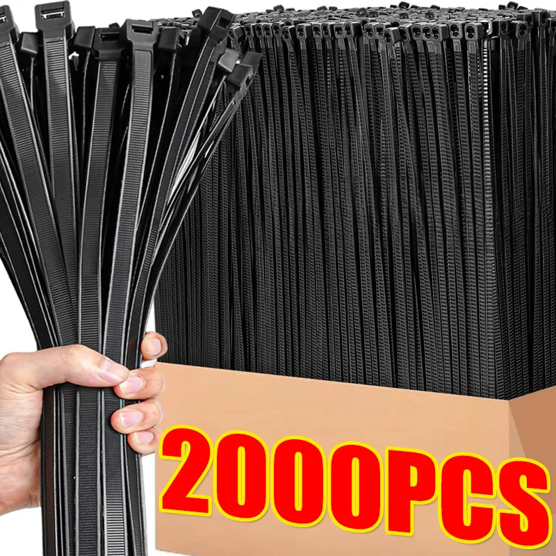 2000/100 шт. нейлоновые кабельные стяжки самоблокирующиеся шнуровые ремни