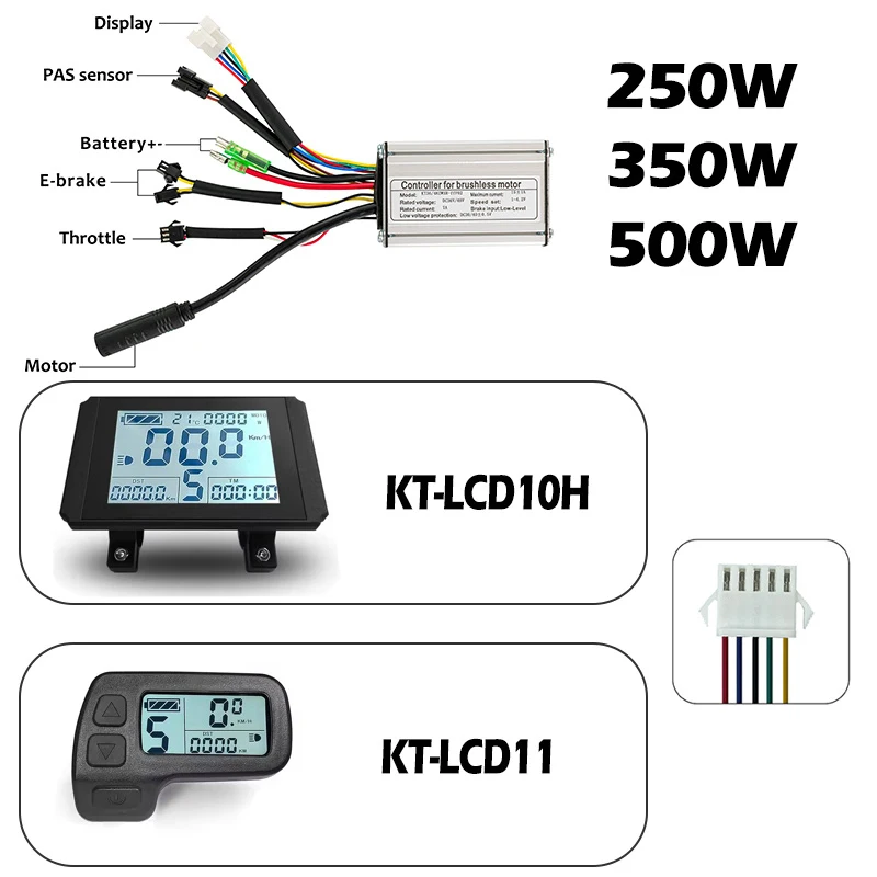 KT LCD10H LCD11 Дисплей Электрический велосипед Большой экран SM Plug 24 В/36 В/48 В KUNTENG для