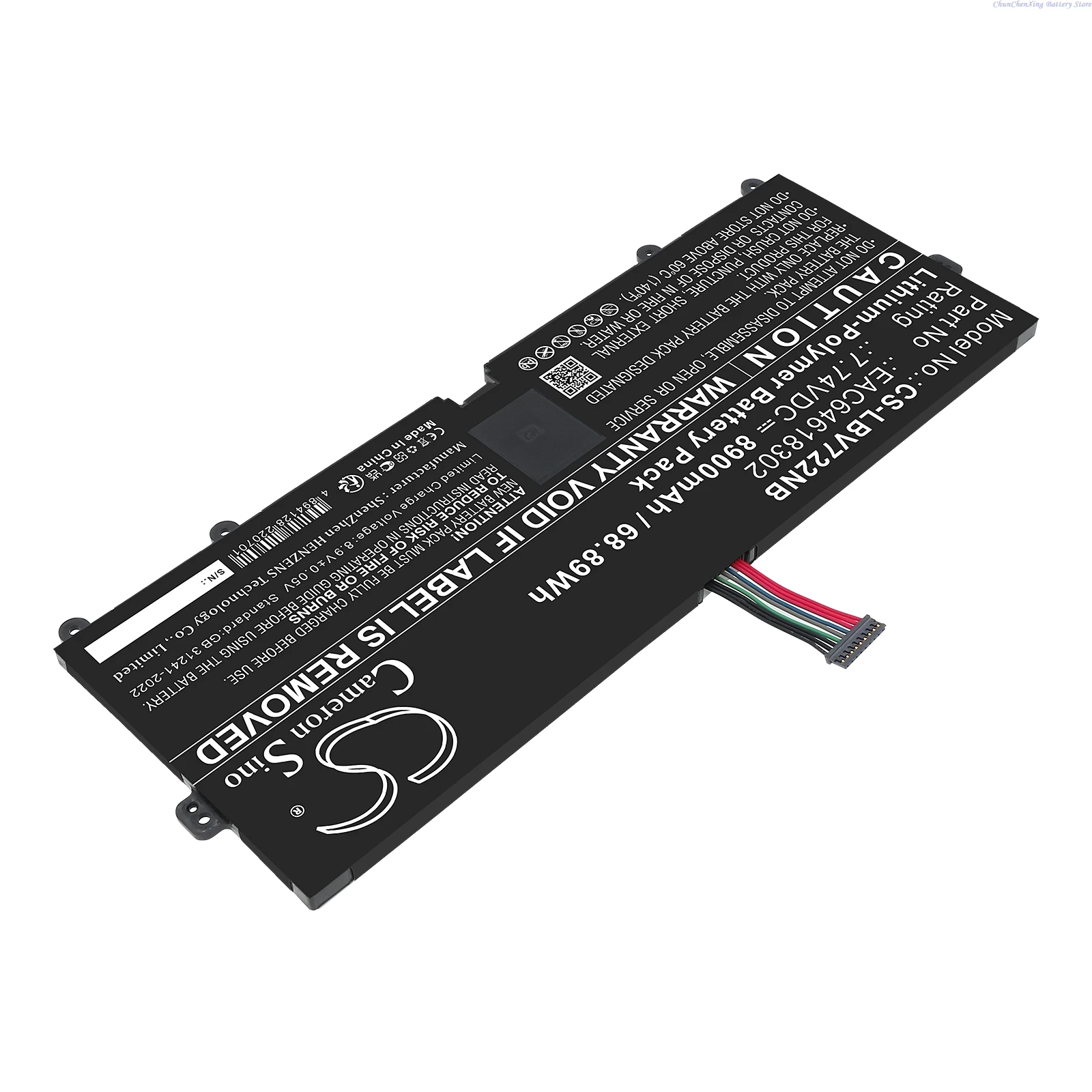 Фото Сменная аккумуляторная батарея Cameron Sino 7.74V 8900mAh для ноутбуков LG Gram 17, 15Z90N, Gram 15, Gram 16, 15Z90P, 15Z990, 16T90P, 16Z90P, 17Z90N №2