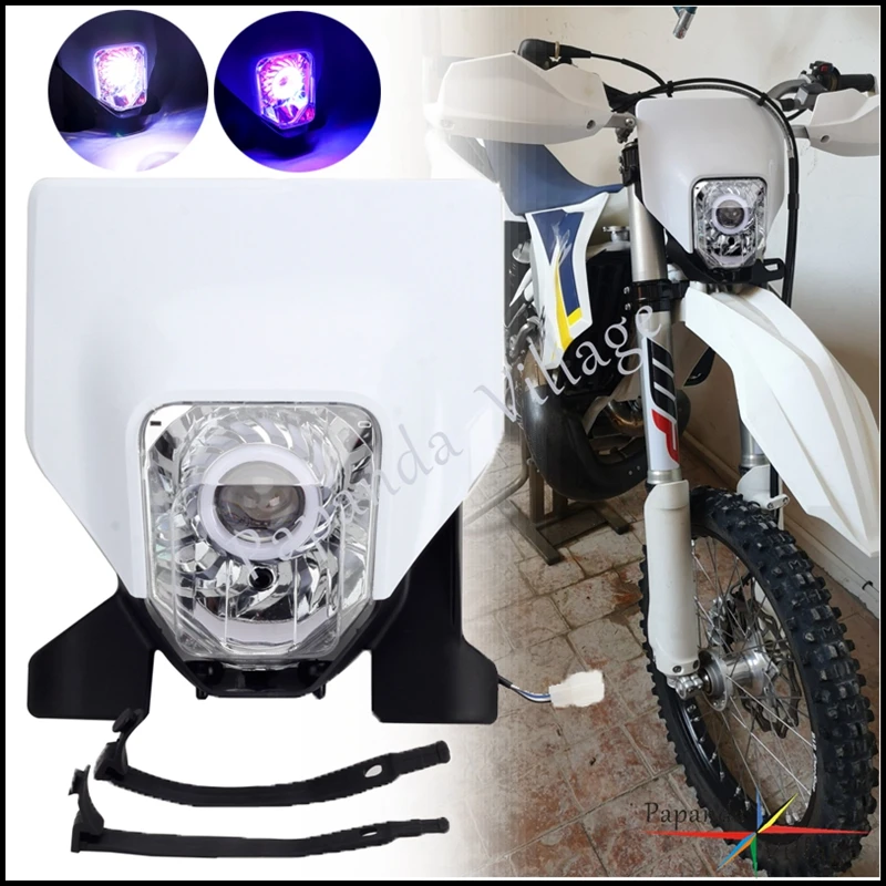

For FC 250/350/450 FX 350/450 TE/FE 125-501 2016-2021 Motocross 12V LED Headlight Motorcycle Enduro Hi/Lo Beam DRL Headlamp Mask