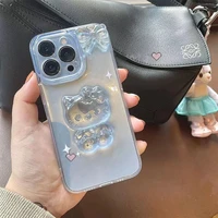 hello kitty 3d cute cartoon phone case for iphone 13 12 11 pro max mini xr xs max 8 x 7 se 2022 lady girl transparent cover gift