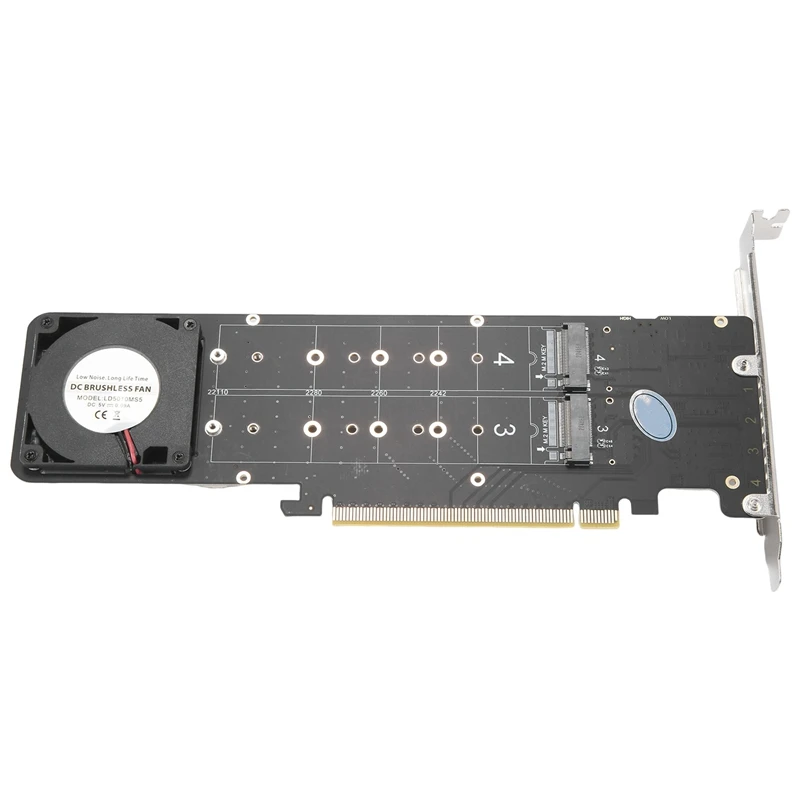 Карта адаптера Pciex16 к M.2 M-Key Nvmex4ssd Адаптер расширения массива Сплиттер 2U Серверные