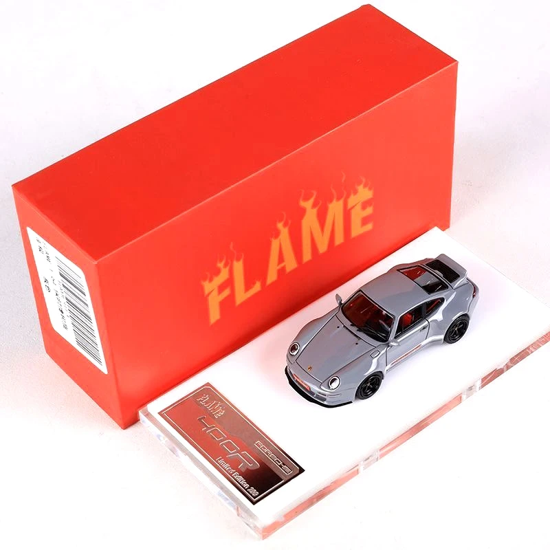 Мини-модель автомобиля из сплава Flame Porsce 911 Gunther Werks 400R 1:64 ограниченная коллекция