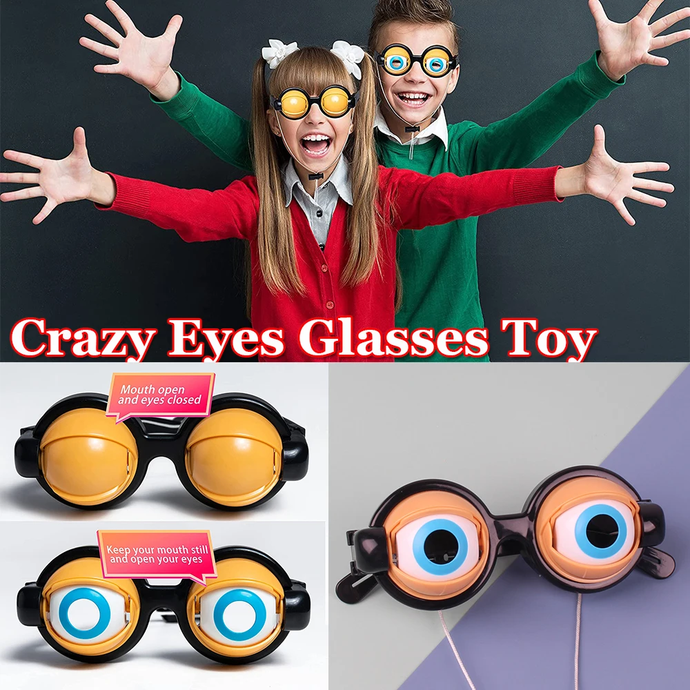 

Hot Kids Adult Plastic Toy Favor Funny Party Crazy Eyes Glasses Toy Pranks