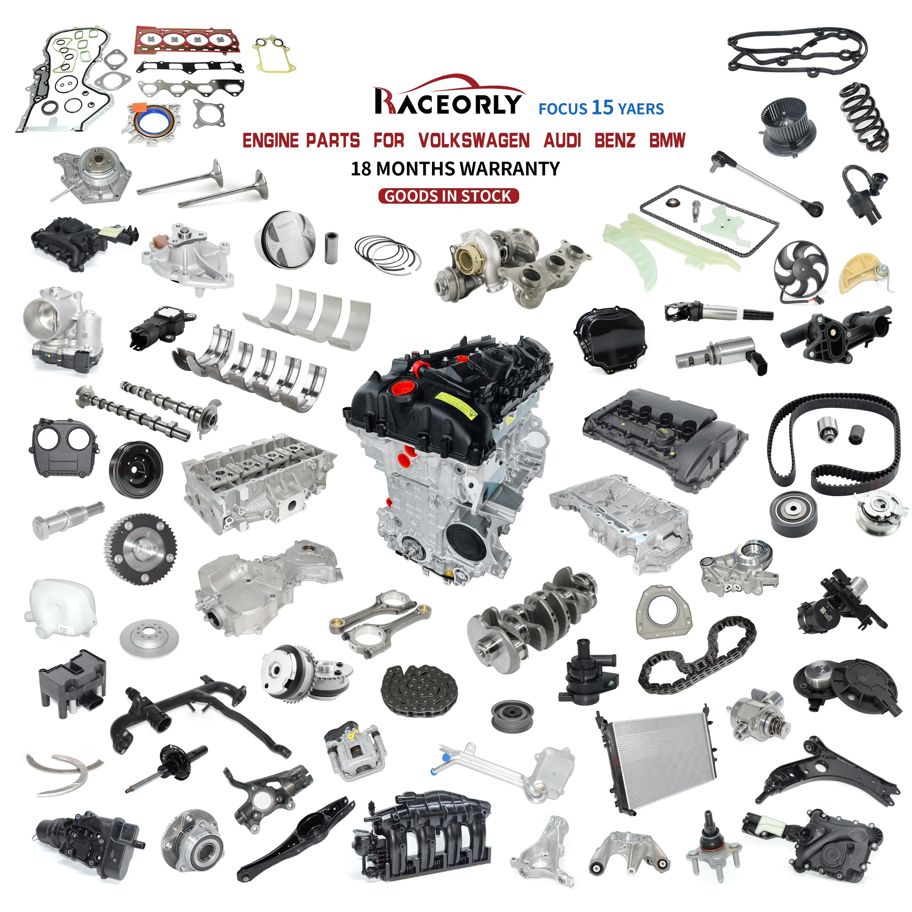 Автозапчасти двигателя Raceorly для M274 M271 M272 M273 N47 M270 M276 Caab Bpj Auto Engine Systems